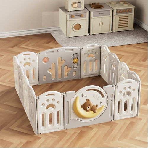 Lucky Baby Smart System Foldable Safety Play Yard - Bear