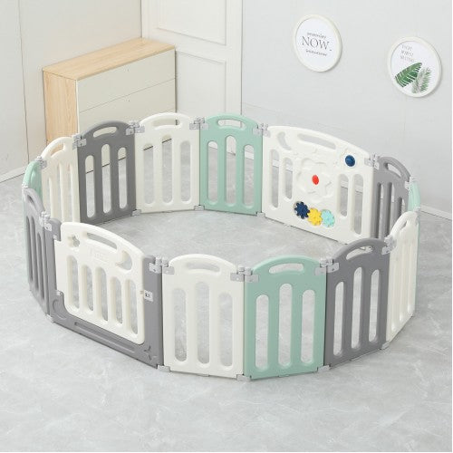 Lucky Baby Smart System Foldable Safety Play Yard - Moon Star