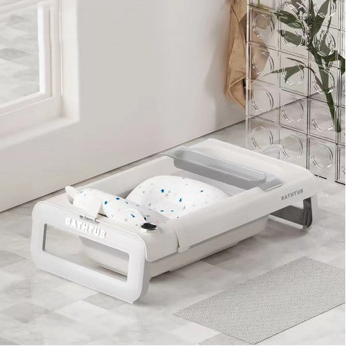 Lucky Baby Paly Collapsible Bath Tub W/Thermometer & Bath Support - 2 Colours