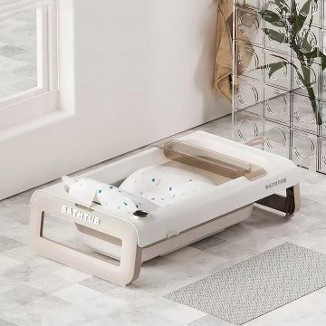 Lucky Baby Paly Collapsible Bath Tub W/Thermometer & Bath Support - 2 Colours