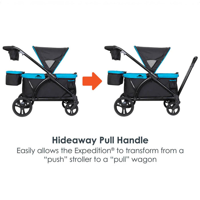 Baby Trend Expedition® 2-in-1 Stroller Wagon PLUS - Ultra Black/ Ultra Grey
