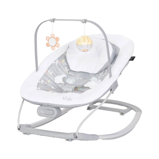 Baby Trend Smart Steps My First Rocker 2 Bouncer - Two of a Kind Grey