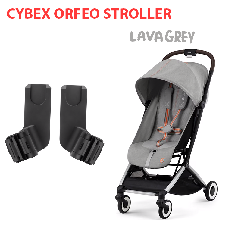 CYBEX ORFEO STROLLER (LAVA GREY) + ORFEO CARSEAT ADAPTER