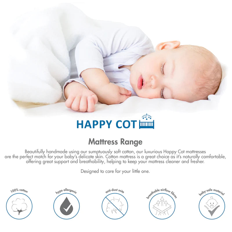 Happy Cot 4" Anti Dust Mite Foam Mattress w/ Holes