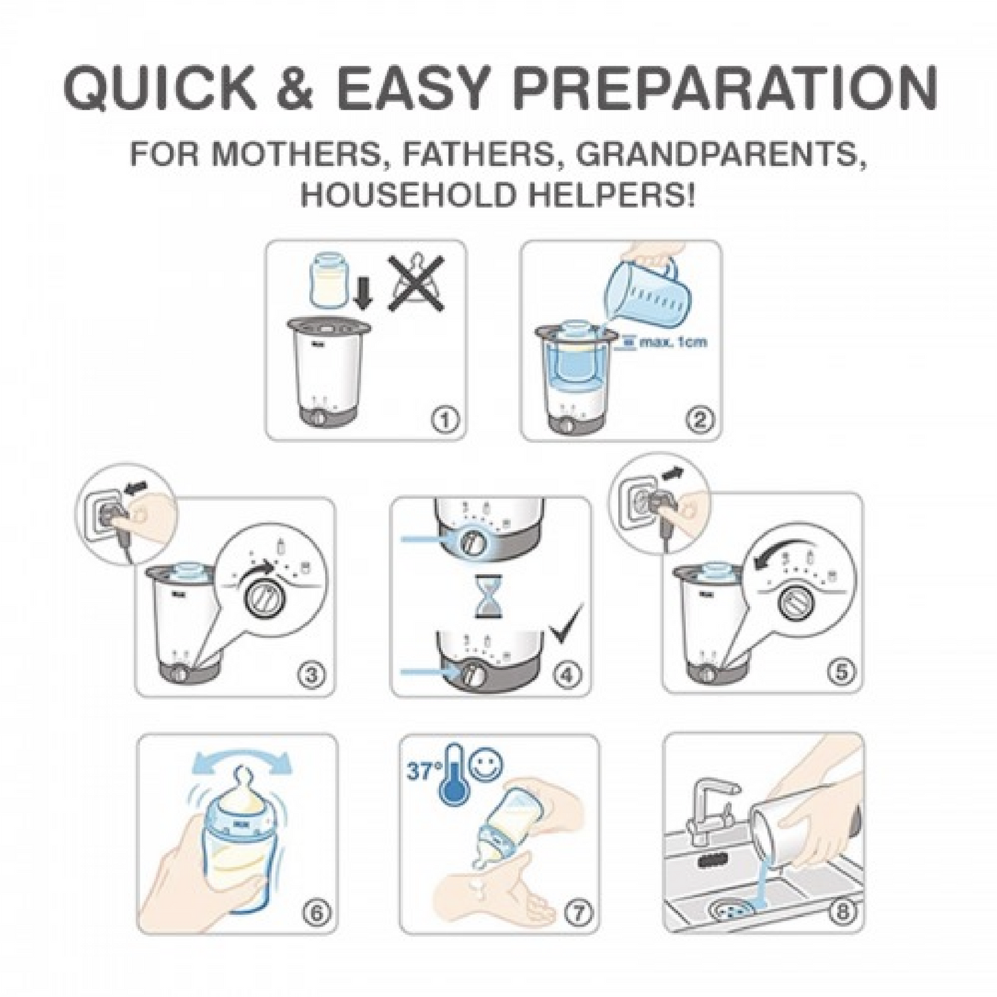 NUK Thermo 3 in 1 Bottle Warmer | Heat Up | Keep Warm | Defrost