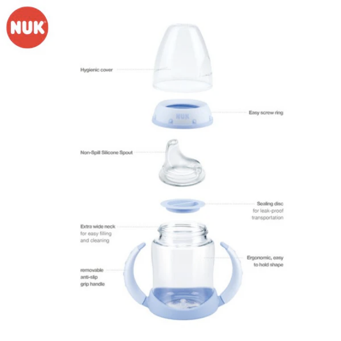 NUK Premium Choice PP 150ml Mickey / Minnie Mouse Temperature Control Learner Bottle