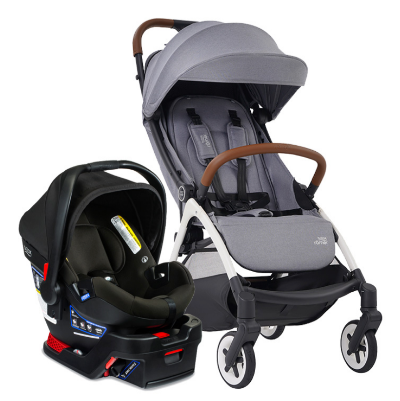 Britax Gravity II Auto One-handed fold Stroller & B-safe 35/ Gen2 Infant Car Seat (Travel System)