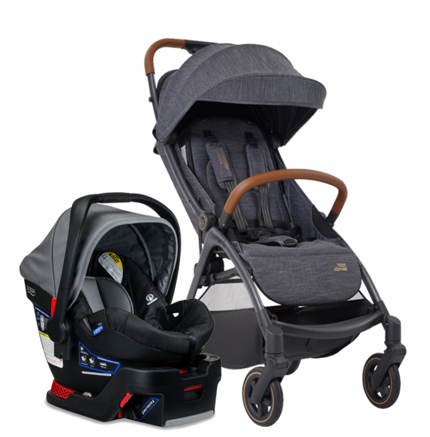Britax Gravity II Auto One-handed fold Stroller & B-safe 35/ Gen2 Infant Car Seat (Travel System)