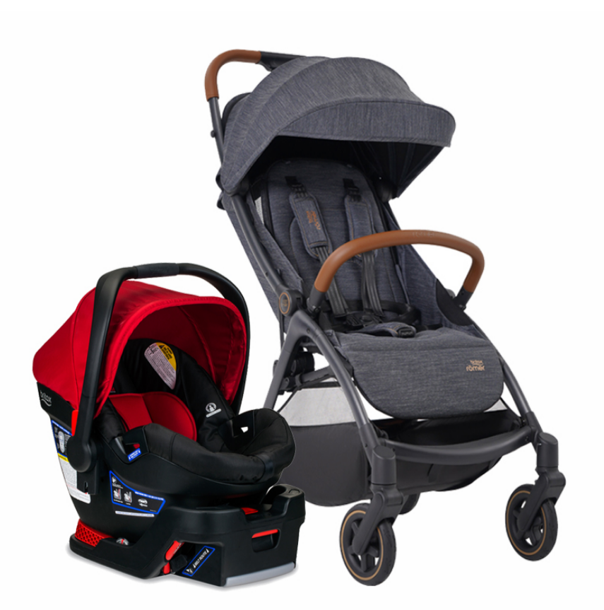 Britax Gravity II Auto One-handed fold Stroller & B-safe 35/ Gen2 Infant Car Seat (Travel System)