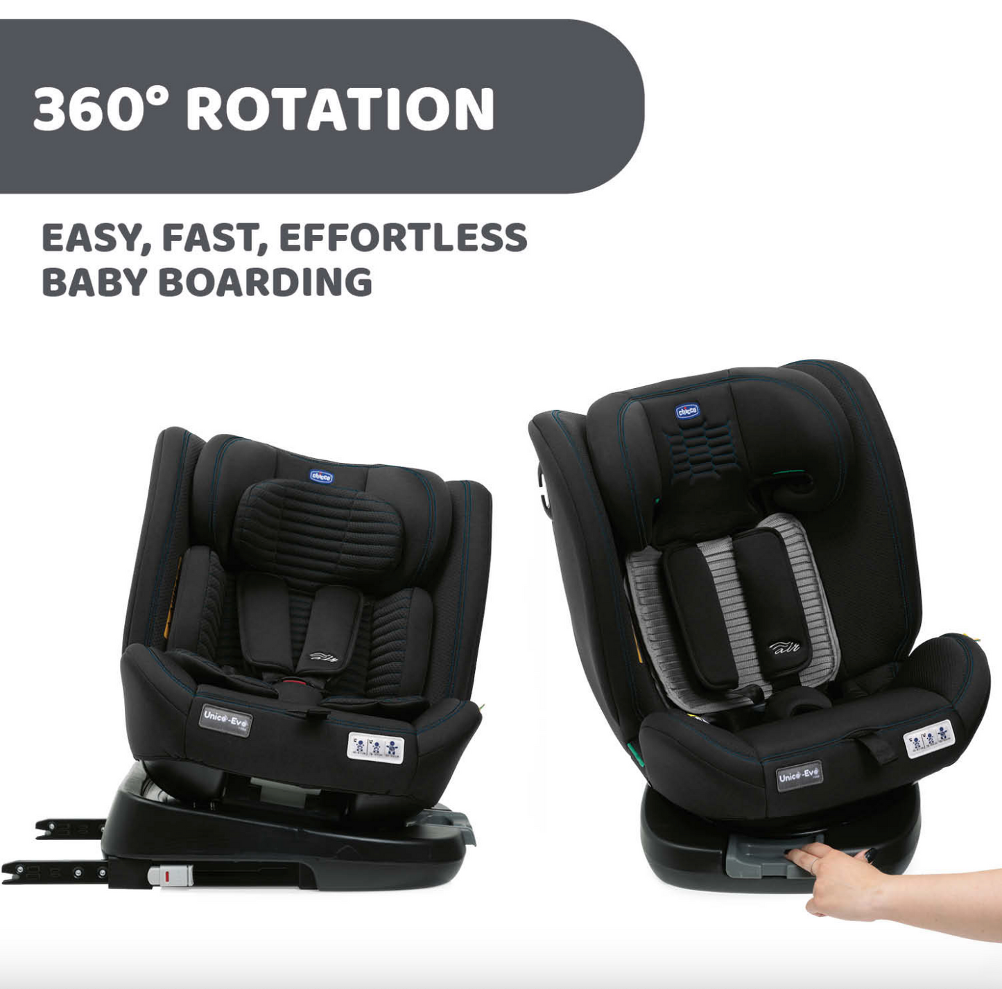 CHICCO UNICO EVO I-SIZE AIR CAR SEAT - GRAPHITE