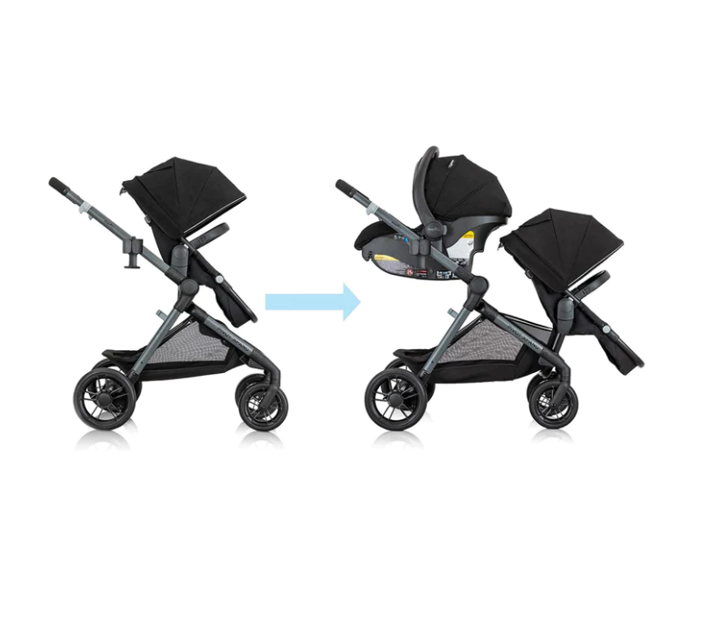 Evenflo Pivot Xpand™ Travel System w/ LiteMax Infant Car Seat - Ayrshire Black