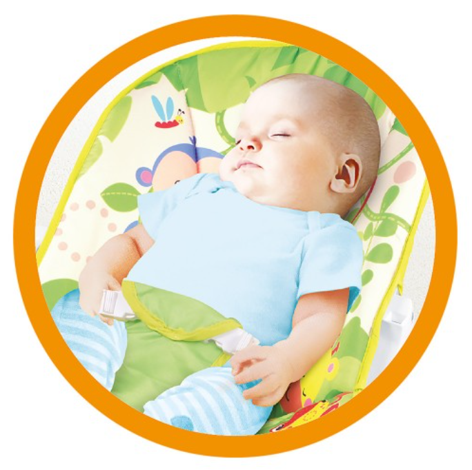 Lucky Baby Deluxe Bouncer - Green Safari
