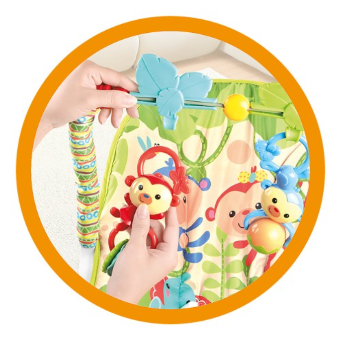 Lucky Baby Deluxe Bouncer - Green Safari