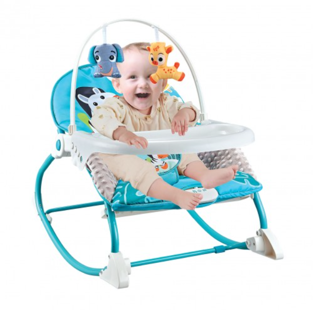 Lucky Baby Infant to Toddler Rocker/Dining Chair - Zebra