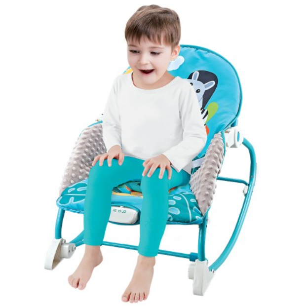 Lucky Baby Infant to Toddler Rocker/Dining Chair - Zebra