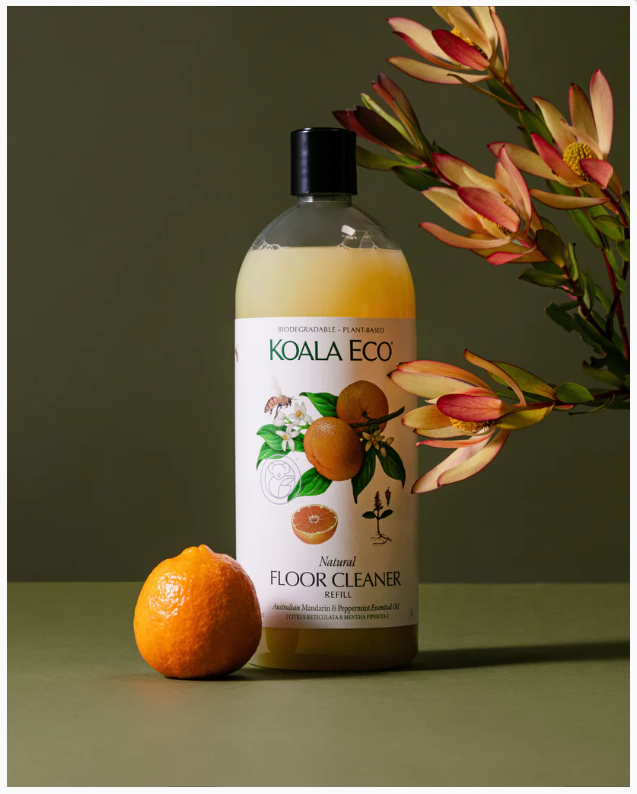KOALA ECO NATURAL FLOOR CLEANER MANDARIN & PEPPERMINT ESSENTIAL OIL - 1L REFILL