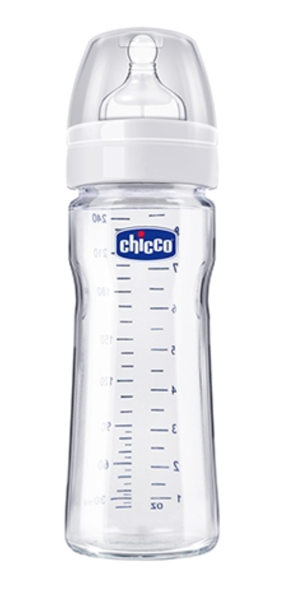 Chicco Well-Being Vetro Glass Bottle 0m+ (150ml/240ml)