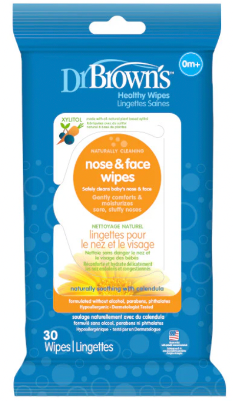 Dr. Brown's Nose and Face Wipes, 30 pack