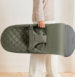 Baby Bjorn Bouncer Bliss Quilted Cotton Dark Grey Frame - Assorted Colours
