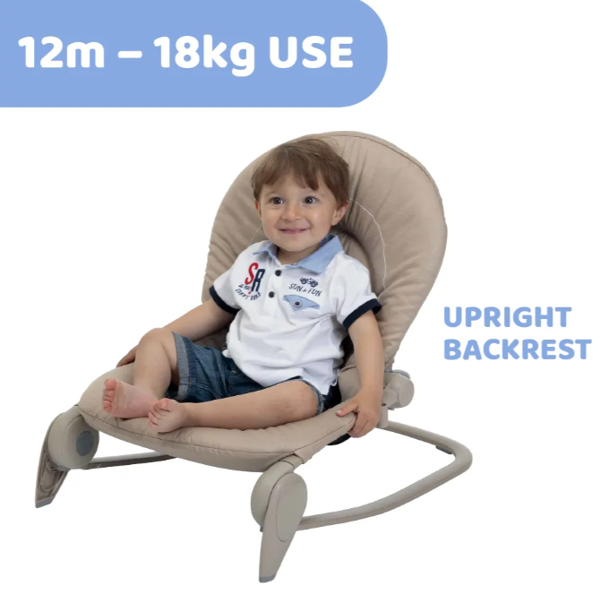 Hoopla Beige Re_Lux Baby Bouncer