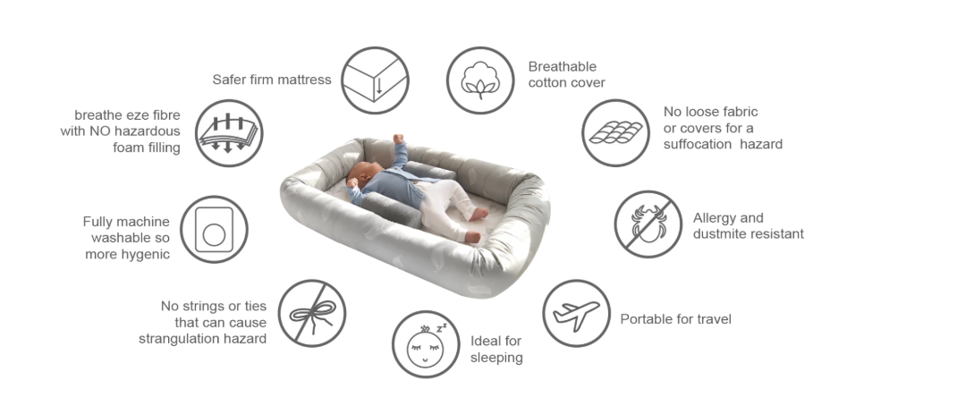 Babyhood Cosy Crib Breathe Eze - Assorted Designs