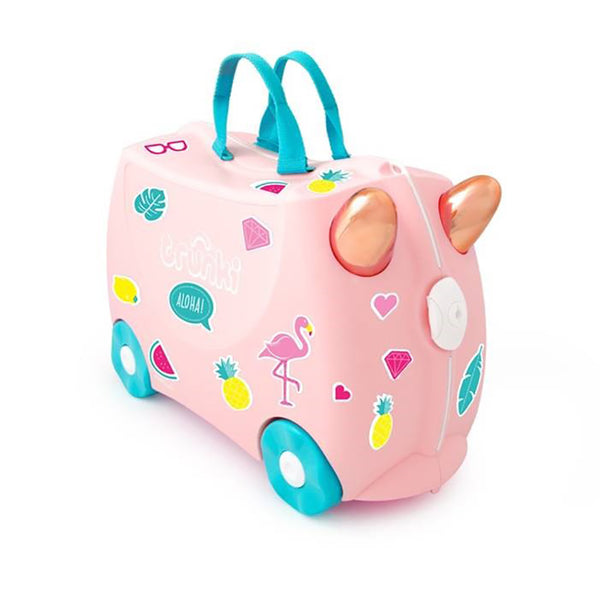 TRUNKI RIDE-ON LUGGAGE - FLOSSI THE FLAMINGO
