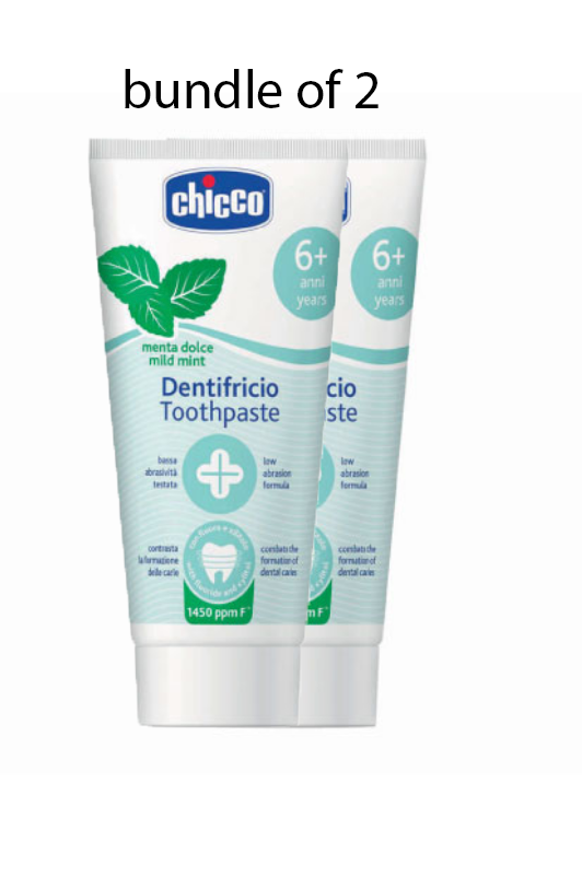 Mild Mint Toothpaste With Fluoride 50ml bundle of 2