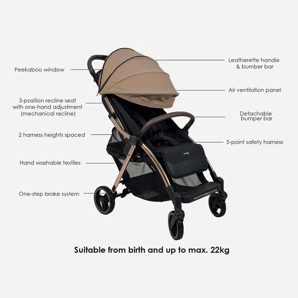 Hamilton Max Stroller - Assorted Colors (2 Years Warranty)