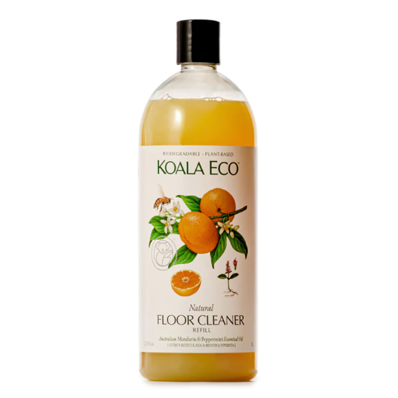 KOALA ECO NATURAL FLOOR CLEANER MANDARIN & PEPPERMINT ESSENTIAL OIL - 1L REFILL