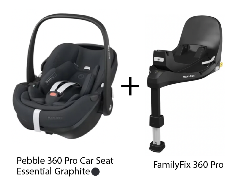 Maxi Cosi Pebble 360 PRO Car Seat & FamilyFix 360 Pro Base Bundle