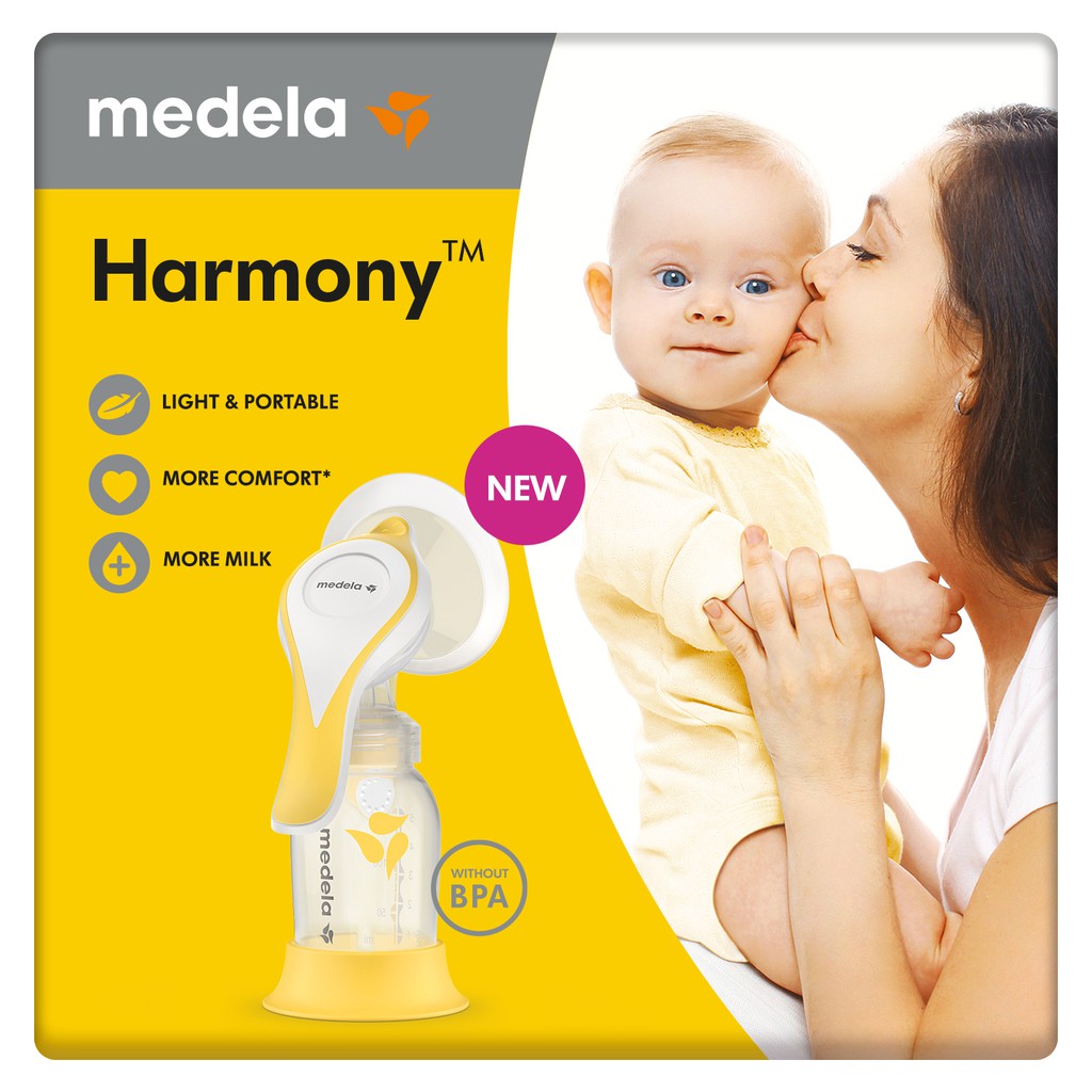 MEDELA Harmony Flex Manual Breast Pump | 2-Phase Expression, PersonalFit Flex Shields, Lightweight Portable