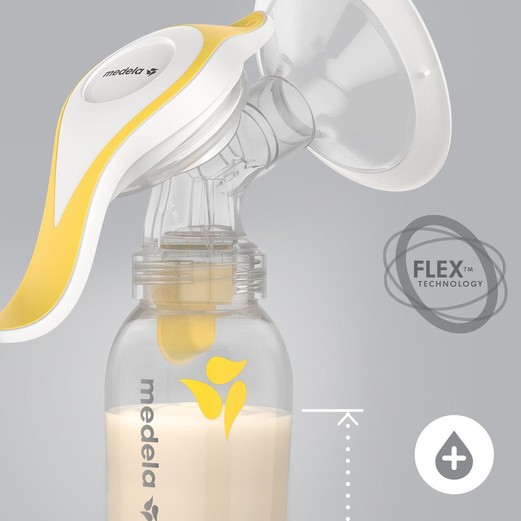 MEDELA Harmony Flex Manual Breast Pump | 2-Phase Expression, PersonalFit Flex Shields, Lightweight Portable