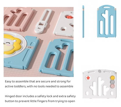 Lucky Baby Smart System Foldable Safety Play Yard - Lion