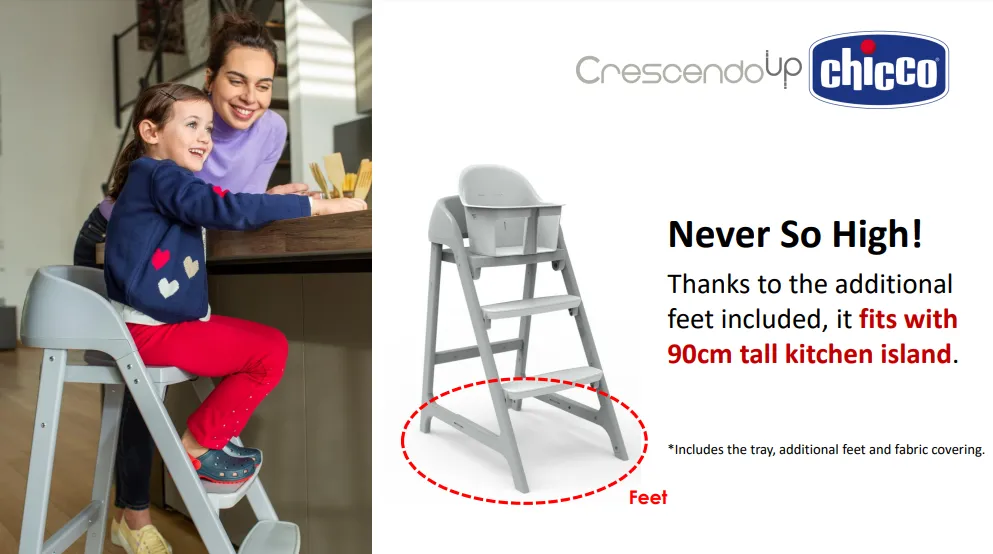 Chicco Crescendo Up Highchair (3 colors)