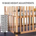 Housbay Natural Beech Wood Multifunctional 4-in-1 Baby Cot (Online Exclusive) - PREORDER: ETA 3-4 WEEKS