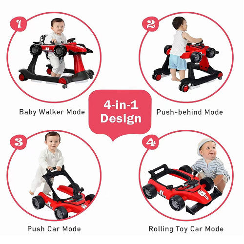 Lucky baby 4 In 1 Aeroplane Walker & Pusher
