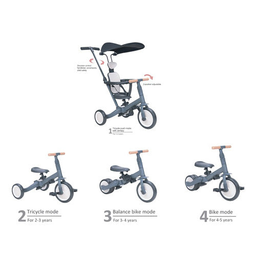 Lucky baby 4 In 1 Tricycle - Safari