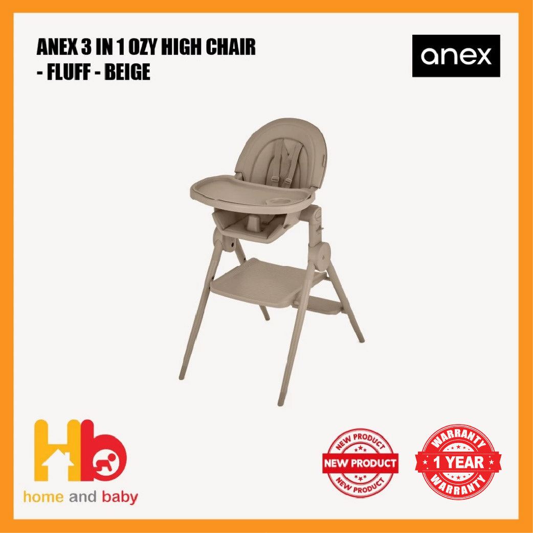 ANEX 3 IN 1 OZY HIGH CHAIR | 3 COLORS (1 Year Warranty)