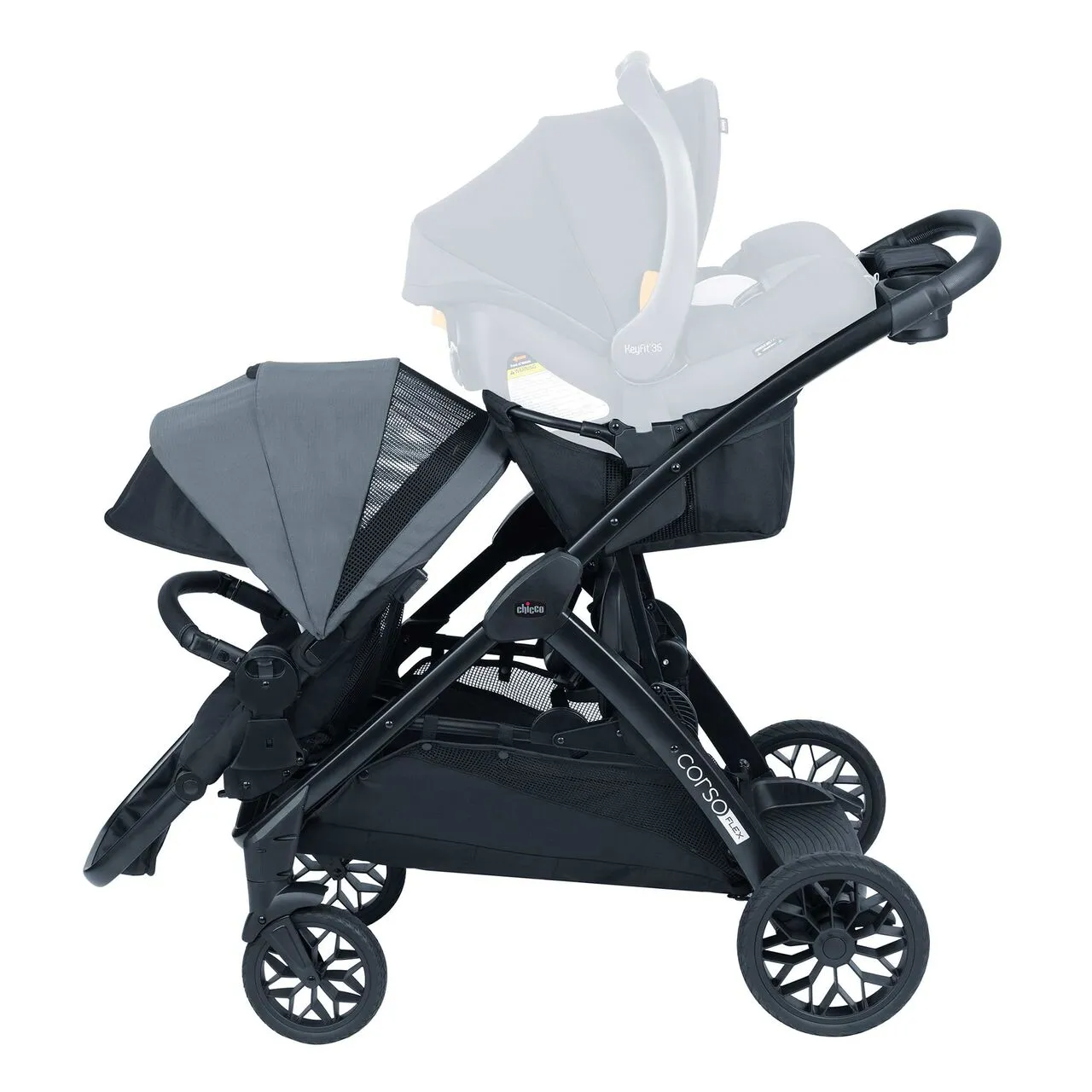 Chicco Corso Flex Convertible Stroller - Legend (1 Year Warranty)