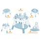 Lucky baby 5 In 1 Multi-Functional Activity 360° Center