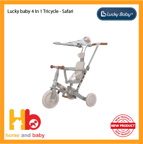 Lucky baby 4 In 1 Tricycle - Safari