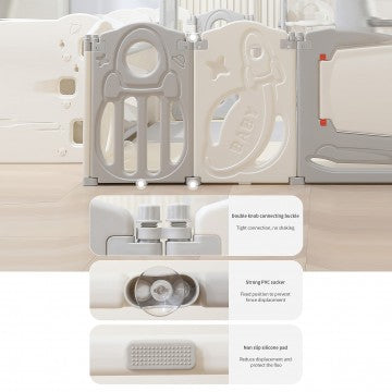 Lucky Baby Smart System Foldable Safety Play Yard - Rocket