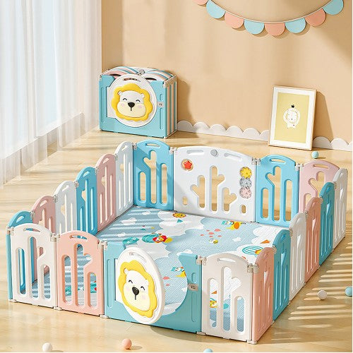Lucky Baby Smart System Foldable Safety Play Yard - Lion