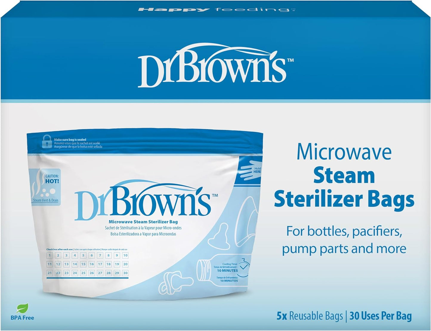 Dr. Brown's Microwave Steam Sterilizer Bags (5pcs)