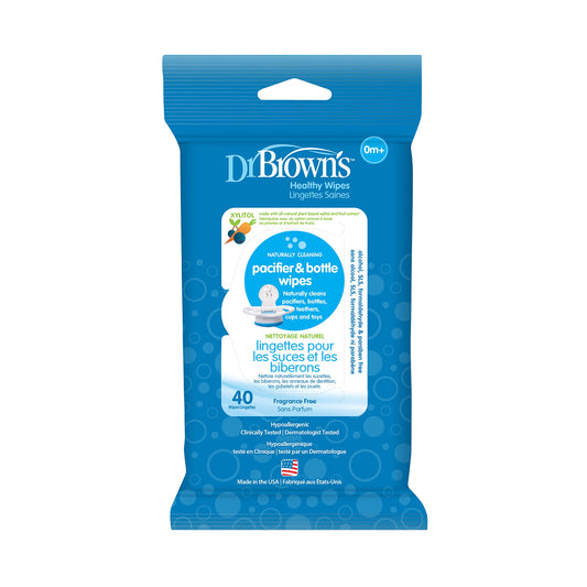 Dr. Brown's Pacifier & Bottle Wipes, 40 pack