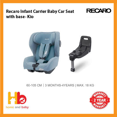 Recaro Infant Carrier Baby Car Seat with base- Kio
