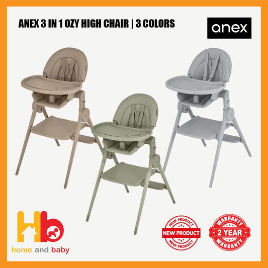ANEX 3 IN 1 OZY HIGH CHAIR | 3 COLORS (1 Year Warranty)