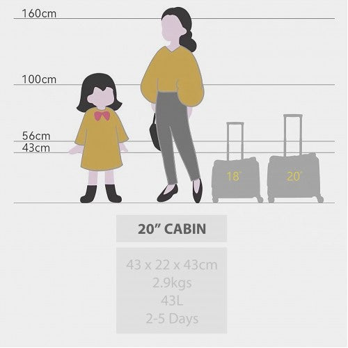 Kids Lightweight Cabin Size 20' Ride On Luggage - 3 Colours