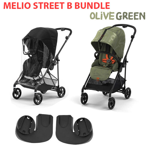 MELIO STREET B BUNDLE + RAINCOVER AND CARSEAT ADAPTER