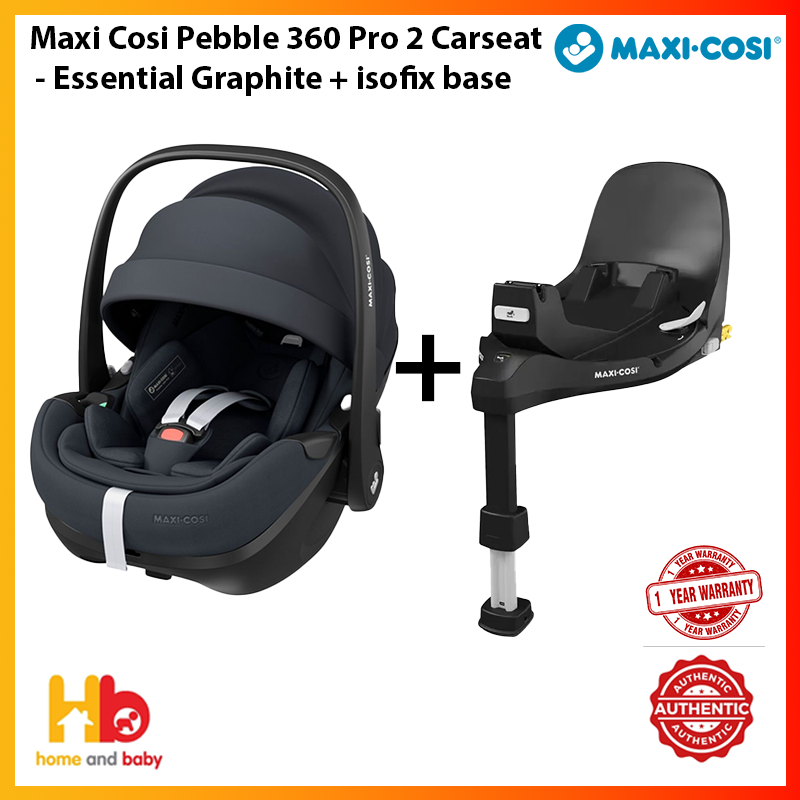 Maxi Cosi Pebble 360 Pro 2 Carseat - Assorted Colours + Maxi-Cosi FamilyFix 360 Pro Car Seat Isofix Base